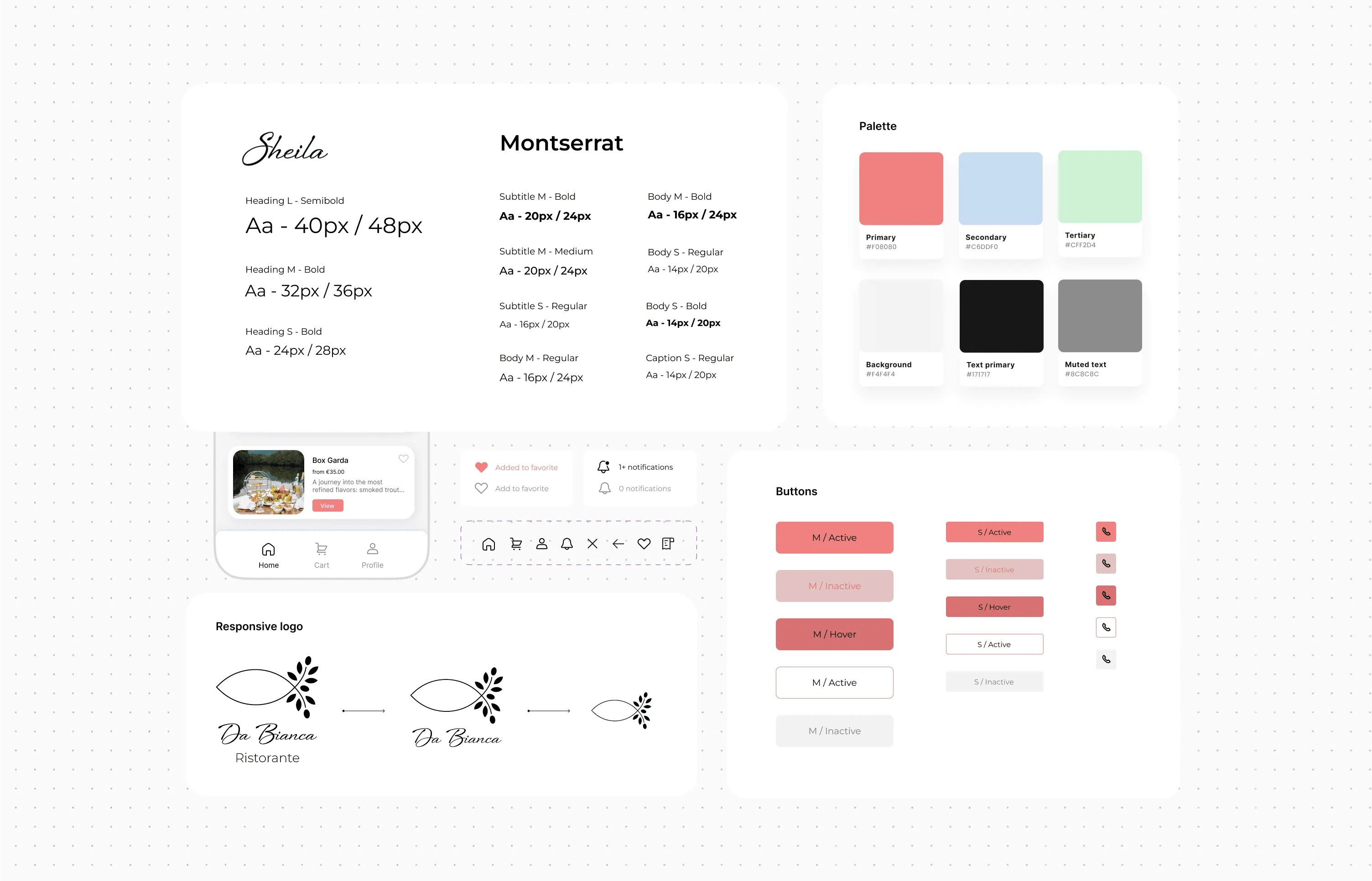 Da Bianca brand system