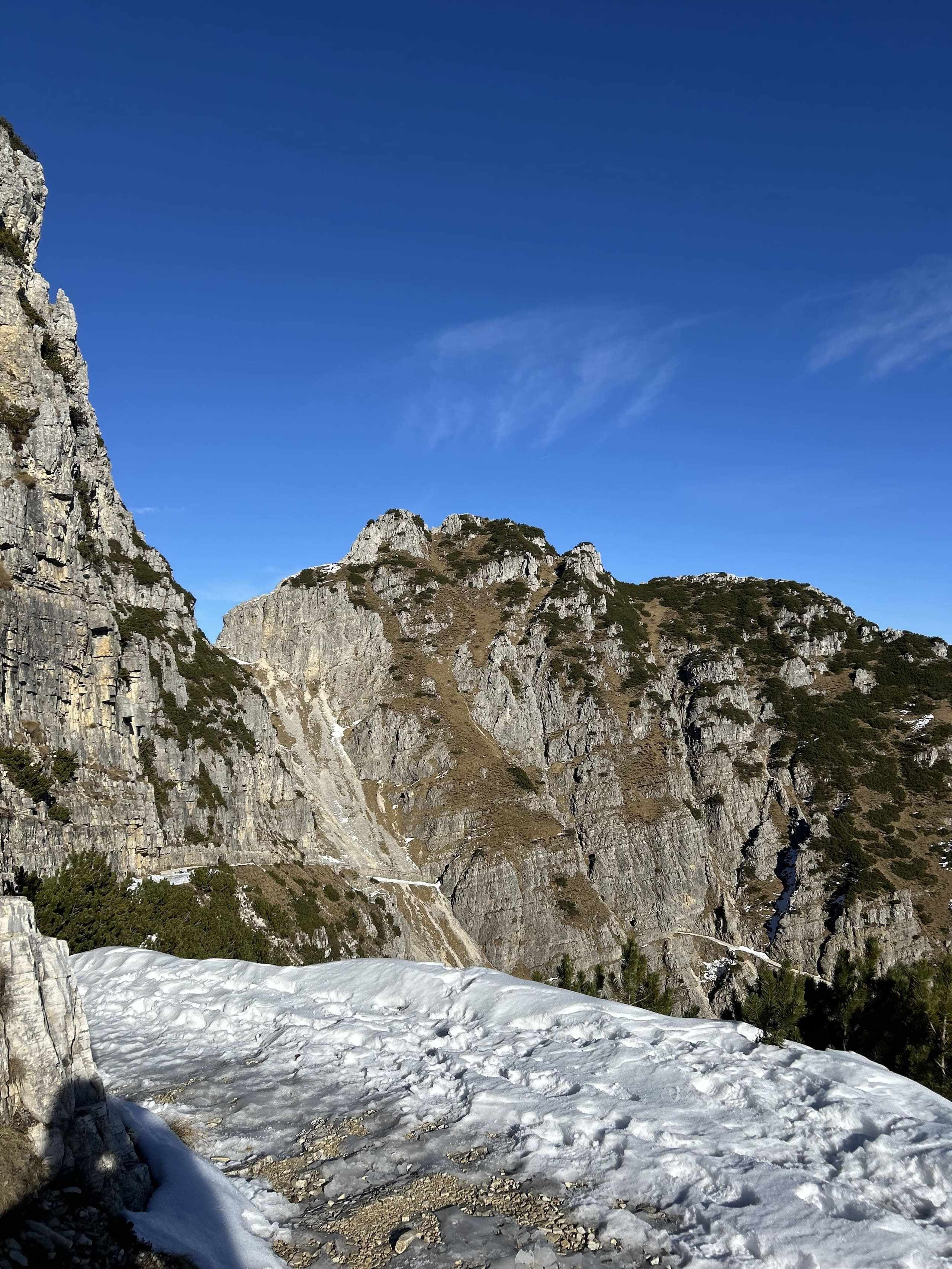 Vittoria's hike on the 52 Gallerie of Pasubio, Italy.